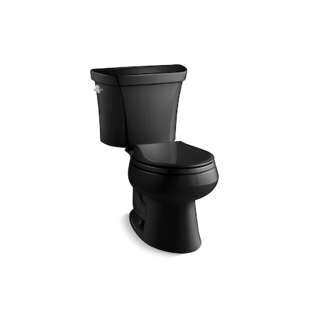 Kohler Round-Front Dual-Flush Toilet, Round, Black 3987-7